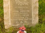 American Revolutionary War Soldier John Abston, died in 1856, and was the first person buried in the historic Abston 
