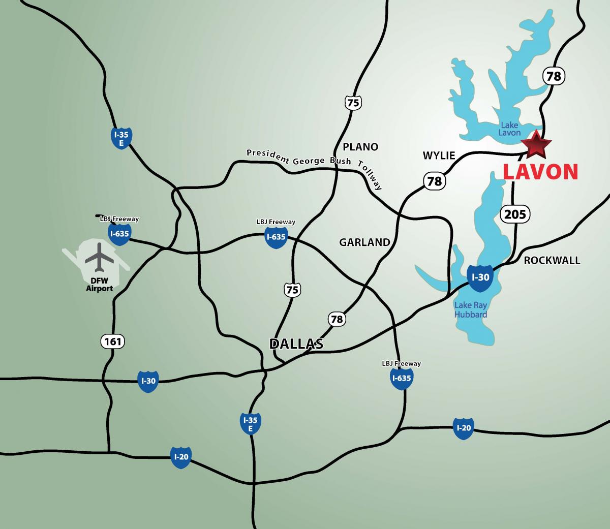 Lavon Regional Map