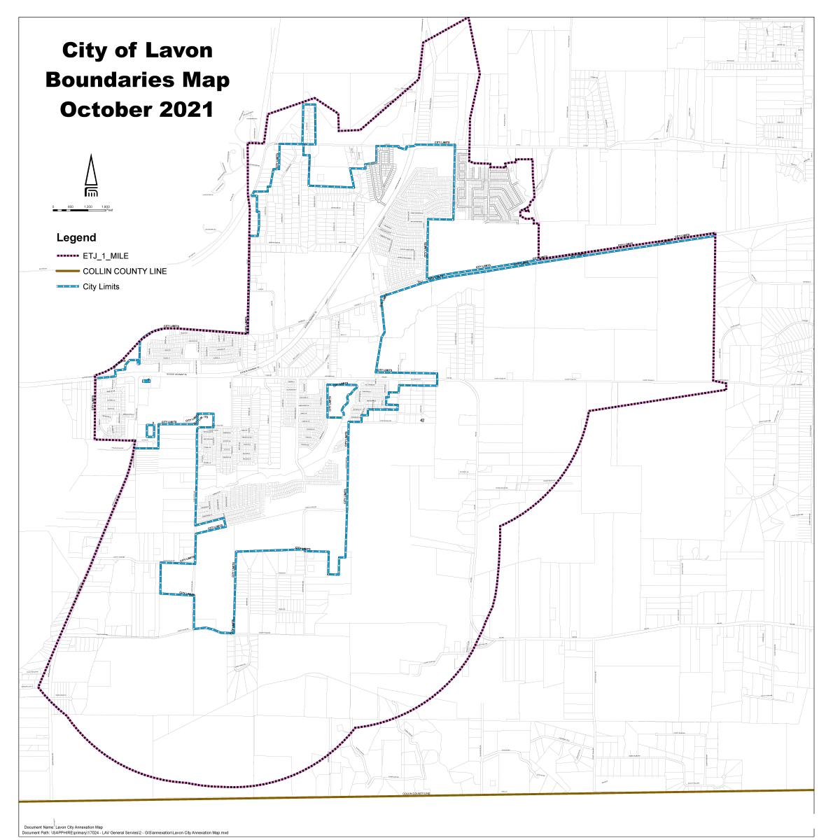 Lavon City Limits and ETJ 10-26-2021